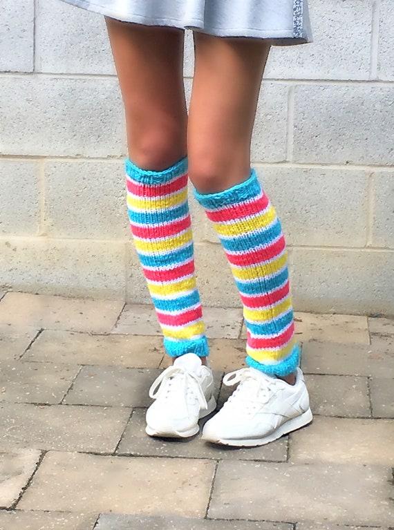 Long Leg Warmers Women's, Knit Long, Striped Leg Warmers for Teenage Girls,  Women, Colorful, Bright Striped Leg Warmer, Bright Leg Warmers -  Canada