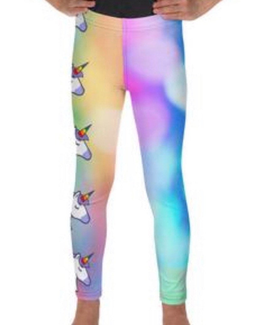 Leggings kids Unicorn leggings girls size 4T Made in USA Etsy