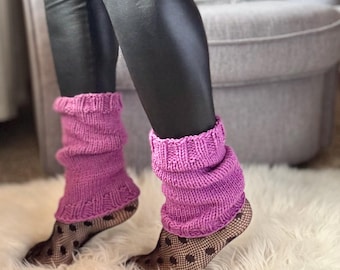 Knitted Ankle Warmers: Adult Leg Cuffs, Hacky sock