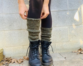 Leg warmers womens | Green speckled | Charcoal speckled |