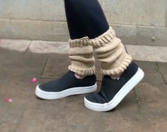 Knitted Ankle Warmers: Colorful Adult Leg Warmers, Boot Cuffs