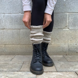 Wool Knit Leg Warmers: Adult Ankle Warmer