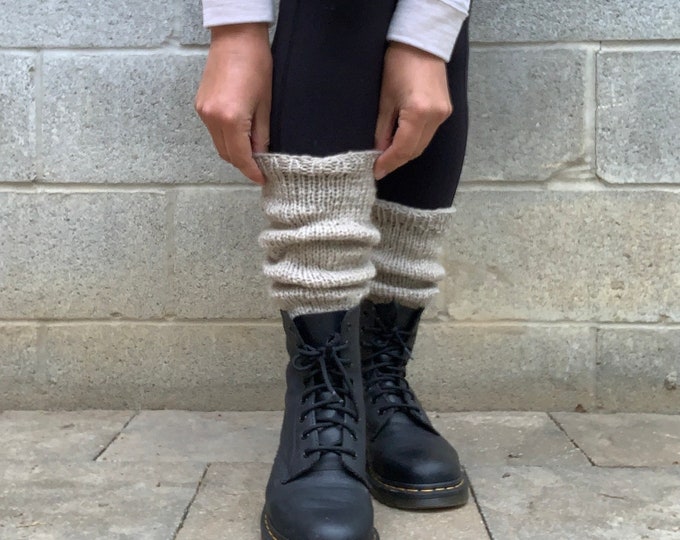 Wool Knit Leg Warmers: Adult Ankle Warmer