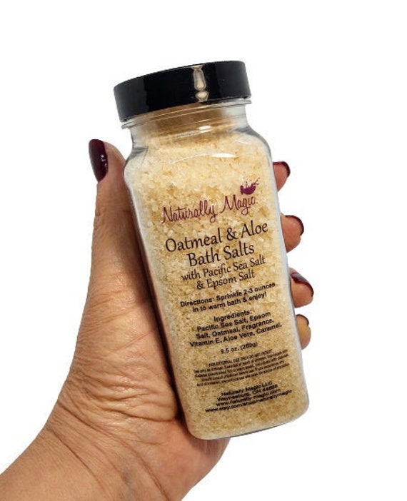 Oatmeal & Aloe Bath Salts 9.5oz. with Epsom Salt Pacific Sea Etsy