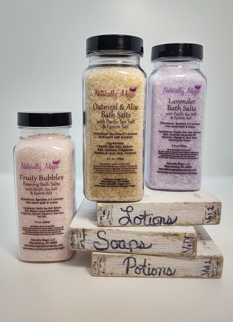 Oatmeal & Aloe Bath Salts 9.5oz. with Epsom Salt Pacific Sea Etsy