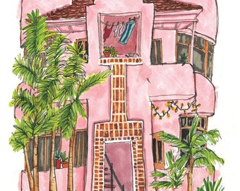 Summer Apartment - 4"x6" Archival PRINT