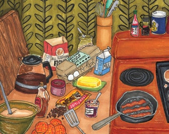 Breakfast - 4"x4" / 6"x6" PRINT