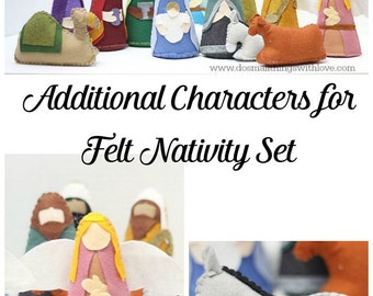 felt nativity set patternchristmas nativity scene templates etsy