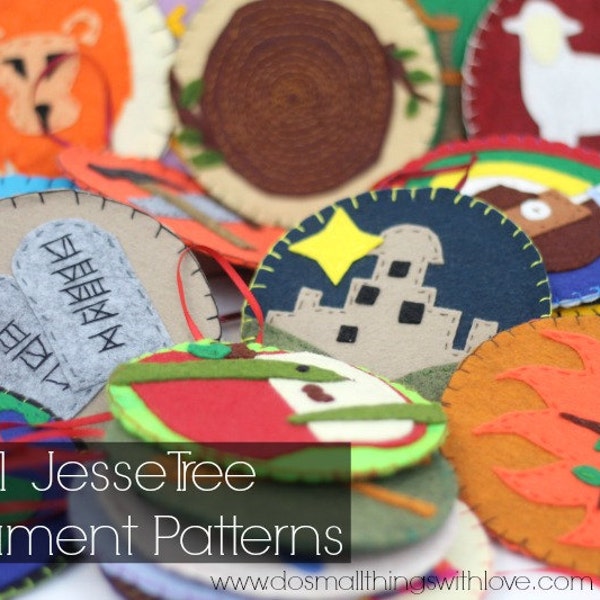 31 Jesse Tree Ornament Patterns // Templates for Jesse Tree Advent Calendars // Felt Ornament Pattern