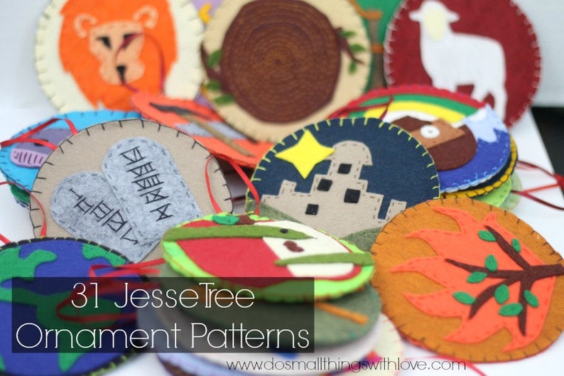 31 Jesse Tree Ornament Patterns // Templates for Jesse Tree Advent Calendars // Felt Ornament Pattern 