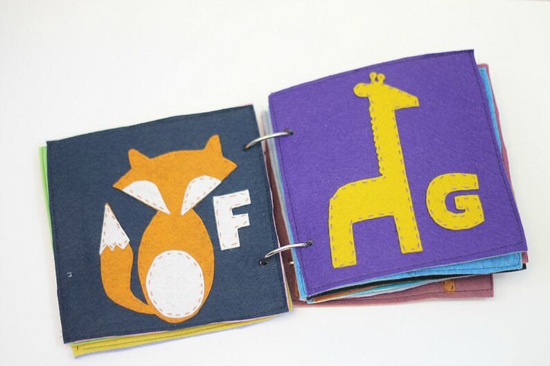 animal abcs felt quiet book pattern baby alphabet book etsy