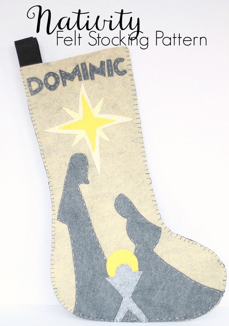 Felt Christmas Stocking Pattern // Nativity Christmas Template Etsy Felt Christmas Stocking Pattern // Nativity Christmas Template Etsy