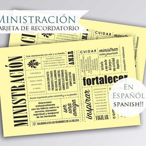 Ministrar como o Salvador faz Folheto | Español Espanhol | Imprimível | PDF digital | Sociedade de Socorro | Ministério das Irmãs Ministradoras