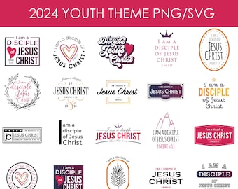 2024 Youth Theme Designs: Disciple of Christ PNG SVG (Digital Download)
