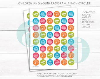 Youth Program Circles & Squares: Craft Magnets, Badges (Digital Download)