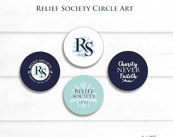 Relief Society Circles: 1.25" Buttons, Magnets (Digital Download)