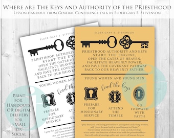 Priesthood Keys Handout: Conference Talk Printable (Digital Download)