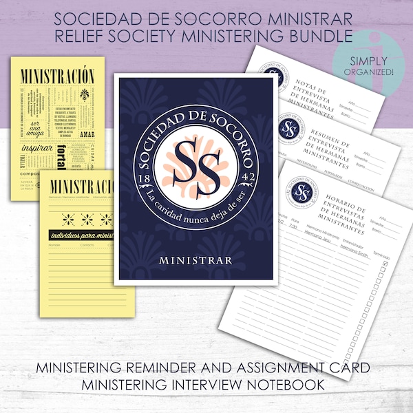 Relief Society Ministering Set | binder interview pages | handout | Printable | download |  Relief Society | Ministering Sisters