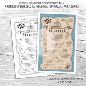 Spiritual Treasures Handout: Russell M. Nelson, General Conference (PDF)