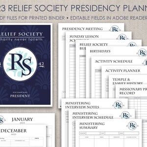 PRINT 2023 Relief Society Presidency PLANNER Binder Covers - Etsy