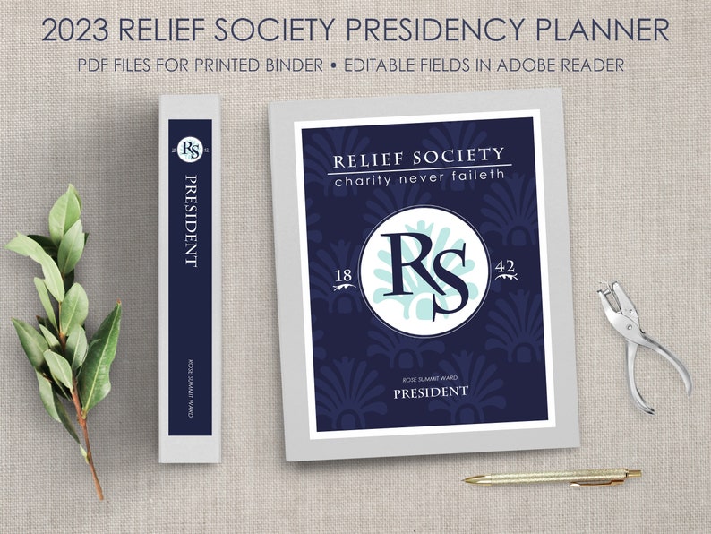 2023 Relief Society Presidency Print PLANNER Binder Covers - Etsy India