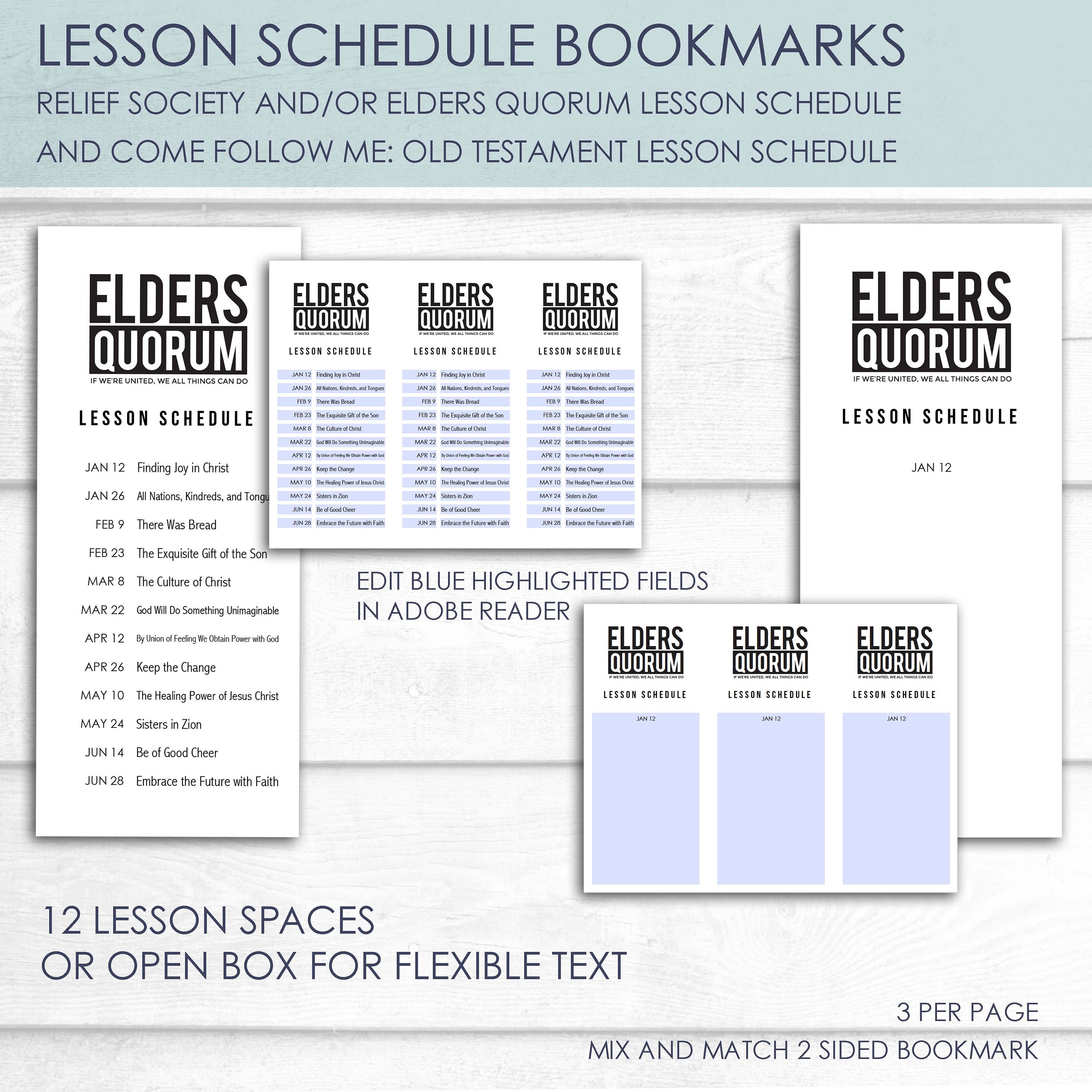 Elders Quorum Lesson