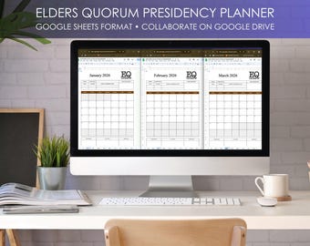 2026 Elders Quorum Presidency Planner: Google Sheets (Digital Download)