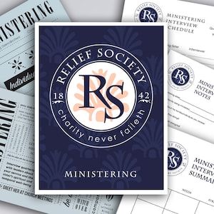 Relief Society Ministering Set: Interview & Assignment Pages (Printable)