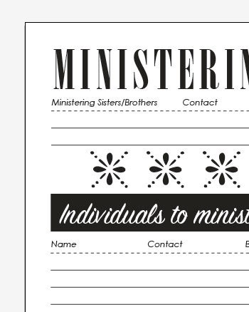 Ministering as the Savior Does Assignment Sheet Reminder | Etsy