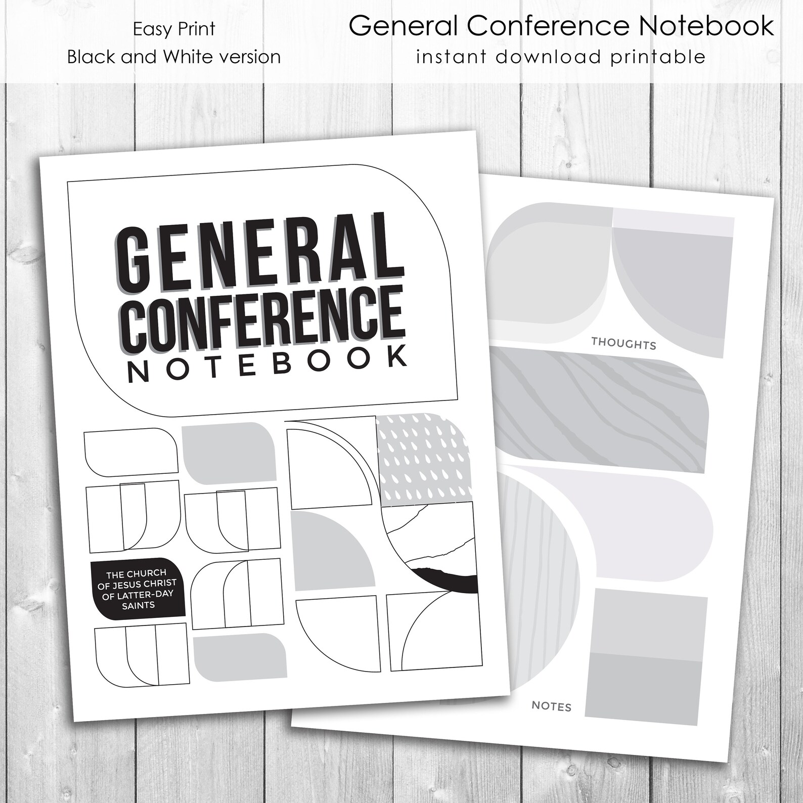 General Conference Notebook Journal Workbook Notes Printable Etsy.de