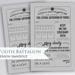 Enlist in the Lords Youth Battalion Talk Handout | Reminder | Printable ...