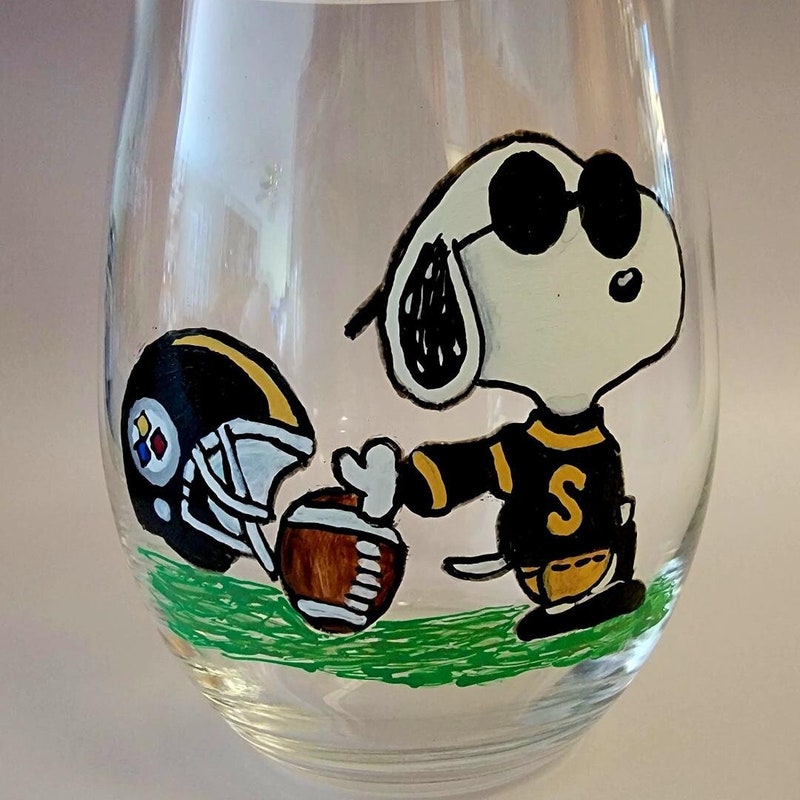 Monogram Joe Personalized Snoopy Wine - Etsy