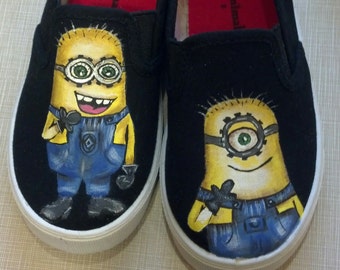 Handpainted minion shoes