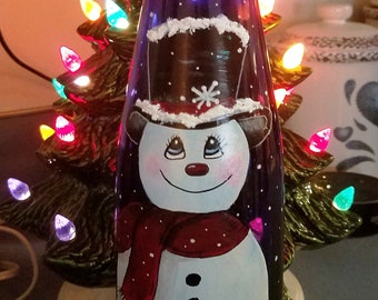 Snowman with round nose & hat
