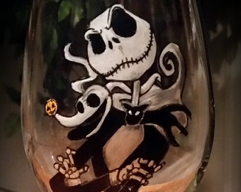 Jack Skellington Wine Glass