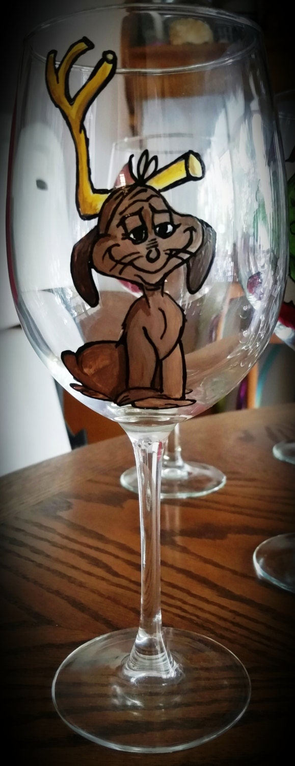 Wine Glasses with Green Liquid and the Grinch · Creative Fabrica