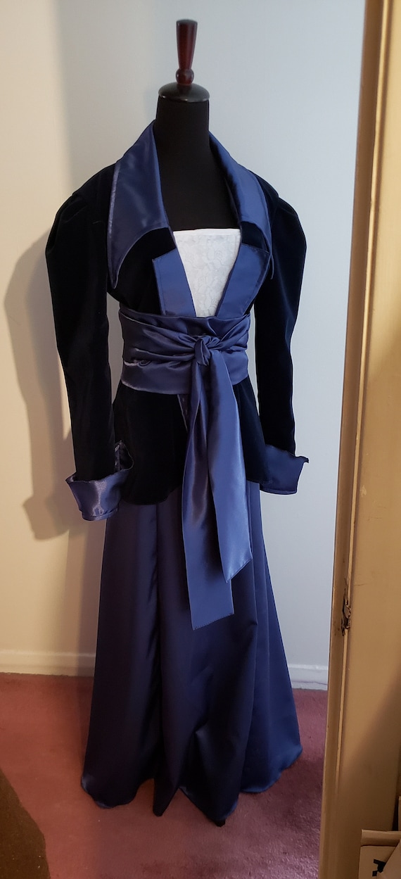 blue rose titanic dress Light Blue One-Shoulder Bodycon Mini Dress