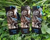 Dino Raptor Bookmark / Velociraptor / Jurassic / Cretacious / Rex / Mosasaurus / Ankylosaurus / Brachiosaurus / Christmasgift  Dinolovers