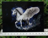 postcard unicorn a6  fantasy - horse - fairytale - pegasus - pony - fairy - elf - card - dream - halloween gift decoration