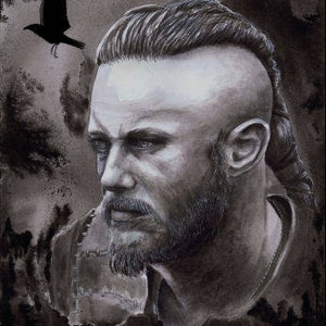 Vikings card floki o ragnar guerriero / albero della vita e corvo / perfetto da inviare o bel regalo per amico o famiglia