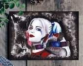 Artprint A4 Joker & harley / Inspired by Suicide Squad / Margot Robbie Jared Leto / nursery winter decoration / magical gift family / friend