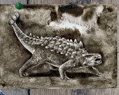 Dinosaur Artprint Ankylosaurus / Velociraptor / brachiosaurus / mosasaurus / jurassic world / dimetrodon / Parasaurolophus /  Clever girl