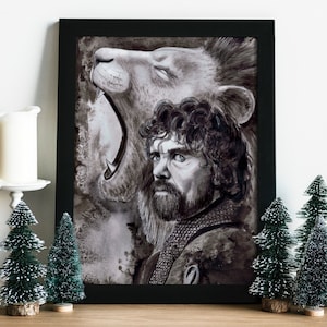 Tyrion lannister game of thrones artprint poster :  Lion / hand of the queen / Khaleesi / Targaryen / Dragon / NIghtking /
