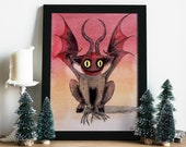 Halloween scary decorations artprint / Ghost / Ghoul / krampus / Wendigo / Demon / spooky season haunting gift