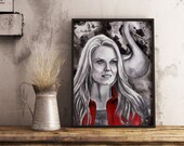 Once upon a time  emma print  / regina / zelina /  hook / rumplestiltskin / christmas gift for family / friends / evil queen / ouat