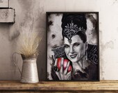 Once upon a time artprint / emma / regina / zelina /  hook / rumplestiltskin, magical gift for family / friends / evil queen / Home