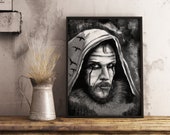 Vikings Floki with raven artprint / norse mythology / Wikinger / decoration , magical gift for family friends / Home