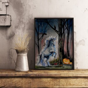 Halloween Einhorn-Dekoration / Pferd / Pferdeliebhaber / Pferd Kunst / heidnischen / schöne Dekoration / Geschenk für Familie / Freunde / Home