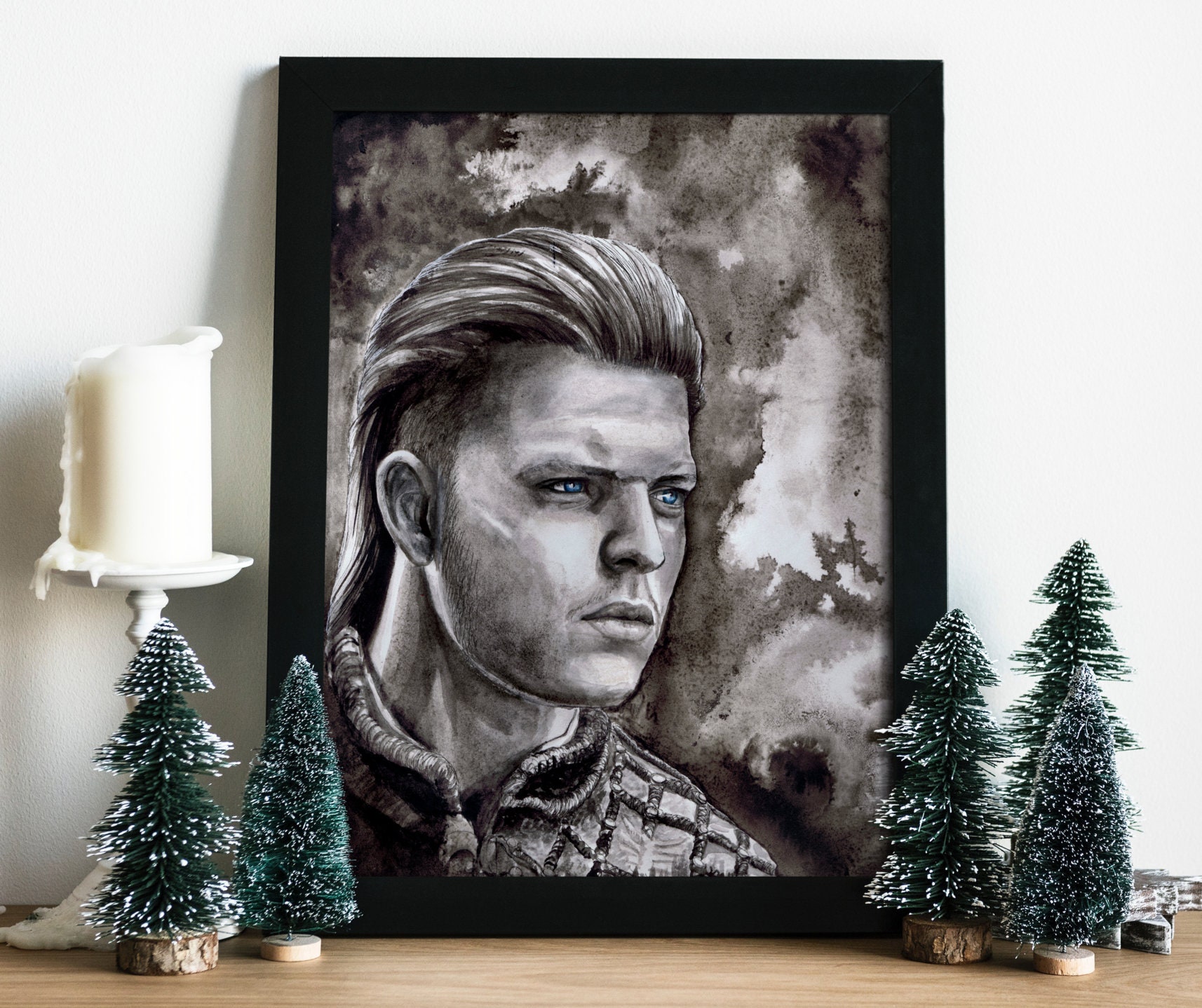 Vikings Laghertha Ivar or floki print / drakkar from norse mythology / wikinger decoration, magical gift for family/ friends / Home
