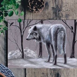 Animali selvatici Stampa Lupo amico: Lupo / Canino / Lupus / Fantasia / Bella decorazione, regalo magico per la famiglia / amici / Casa